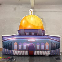 Grand ballon gonflable mosquée, panneau publicitaire géant en forme de mosquée, ballon gonflable géant en forme de maison pour la décoration d'événements