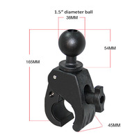 Support de fixation à rotule Tough Claw Large 1" et 1,5" durable et flexible pour guidon/tube de voiture ou moto universel de 27-76 mm