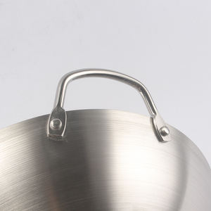 Sartén <span class=keywords><strong>Wok</strong></span> de acero inoxidable de estilo chino grande mate con asas dobles de acero inoxidable de 30cm a 80cm - Product Image 3