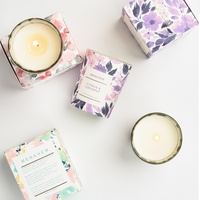 Nouvelles bougies parfumées florales faites à la main comme souvenirs, bougies parfumées sans fumée, cire de soja, emballage exquis DIY