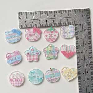 Nuevos Botones Estampados a Cuadros, Materiales para Manualidades, Accesorios para Ropa, Zapatos, <span class=keywords><strong>Calcetines</strong></span>, Dijes para <span class=keywords><strong>Crocs</strong></span>, Venta al Por Mayor - Product Image 2