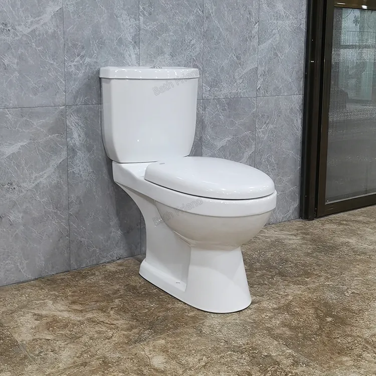 Ghana Washdown Toilette deux pièces 250mm Liban Design Pas cher Wc Toilette avec CE Water Closet Toilette