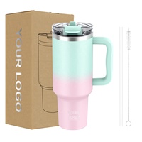 OEM ODM nouvelle mode vente chaude tasse tasses usine 100% étanche 40 oz gobelet avec poignée et paille