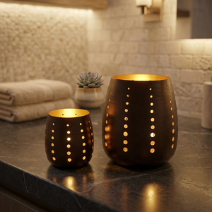 Support de bougie en fer fait main Sonnet Decor, sans plomb, écologique, étanche, résistant à la chaleur, décoration de la maison, arbre de Noël numérique - Product Image 4