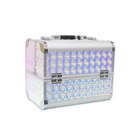 Trousse de Maquillage Portable Grande Capacité Haut de Gamme à Double Ouverture Style Européen en Plastique, Boîte à Outils pour Tatouage, Nail Art et Manucure – Meilleure Vente