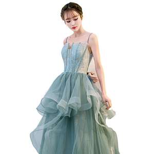 الجملة مثير الأخضر وصيفه الشرف فساتين عيد ميلاد حزب الزفاف فساتين لحضور الحفلات الموسيقية المرأة الملابس ثوب مسائي - Product Image 5