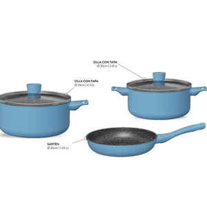 Modern <b>Ceramic</b> Marble Coated Pot <b>Pan</b> Silicone Glass Lids Bakelite Handles Non-Stick Forged Aluminum Cookware Set for Gas - Product Image 4