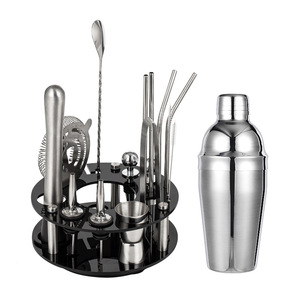Ensemble de 14 pièces pour barman, kit de <span class=keywords><strong>mixologie</strong></span>, outils et accessoires pour bar, shaker à cocktails en acier inoxydable - Product Image 3