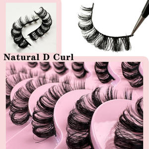 Extensiones de Pestañas Postizas de Onda Profunda Tipo Foxy para Aplicación DIY, Pestañas Naturales con Bandeja de Algodón Plástico - Product Image 3