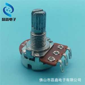 โพเทนชิโอมิเตอร์แบบหมุน Wh148 1 ช่อง แกนเกลียว M6x0.75 พร้อมสายโค้งงอสำหรับอุปกรณ์อิเล็กทรอนิกส์ - Product Image 3