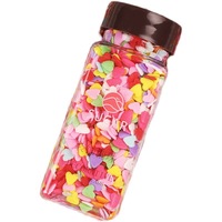 Fournitures de décoration de gâteau de la Saint-Valentin chinoise Macaron irisé cercles colorés coeur aiguilles à sucre mat perles de bonbons