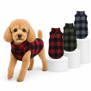 Dog Fleece Coat Leopard <b>Print</b> Winter Warm Pet <b>Clothes</b> for Small Dogs Comfortable Leisure Style - Product Image 1