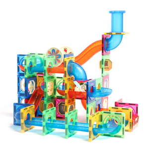 Bloques de construcción magnéticos STEM juguetes educativos azulejos magnéticos carrera de mármol para niños - Product Image 5