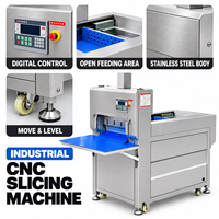 Machine à trancher automatique pour viande congelée avec épaisseur de coupe réglable et construction en acier inoxydable