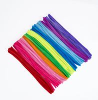 Lot de 10 couleurs de tiges chenille en gros, diamètre 6 mm, 30 cm, en velours duveteux et moelleux, pour bricolage, kits de fils duveteux pour enfants