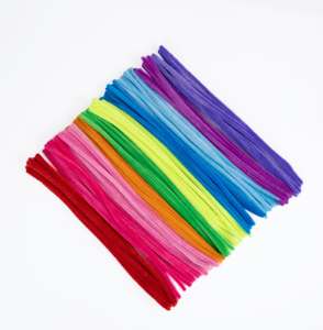 ขายส่งเชือกกำมะหยี่ 10 สี ขนาดเส้นผ่านศูนย์กลาง 6 มม. ความยาว 30 ซม. เชือกกำมะหยี่นุ่มฟู สำหรับงาน DIY ชุดลวดกำมะหยี่สำหรับเด็ก - Product Image 3