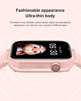 Montre connectée pour enfants ultra-claire et ultra-fine avec appels vidéo 4G, étanche, chat vocal, caméra, réveil, SOS, positionnement WIFI/LBS