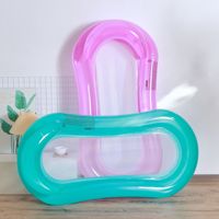 Chaise longue flottante gonflable de maille de PVC respirable de couleur de dégradé simple nouveau jouet d'eau de plage pour des enfants