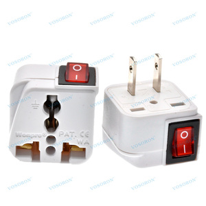 <span class=keywords><strong>Adaptateur</strong></span> de <span class=keywords><strong>prise</strong></span> électrique ABS 2 broches Japon Thaïlande Canada AC100~250V 10A avec interrupteur LED marche/arrêt et 3 prises - Product Image 3