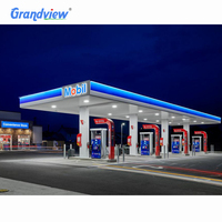 Letrero Publicitario Luminoso Personalizado con Estructura de Acero, Letrero LED para Gasolinera, Costo de la Cubierta de la Gasolinera