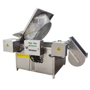 Good quality automatic chicken plantain chips fryer machine peanut onion gari frying machine