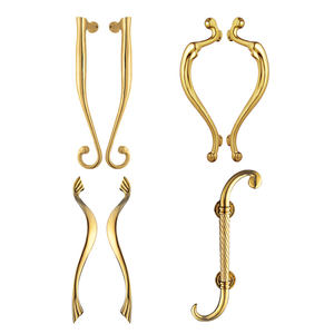 Manija de Puerta de Entrada Grande Dorada Personalizada en Oferta y Manija de Puerta Corredera de Vidrio para Puertas Interiores - Product Image 4