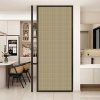 Film décoratif pour fenêtre en PVC tissé imitation rotin 3D, autocollant statique pour vitre, film de confidentialité pour porte de cloison intérieure