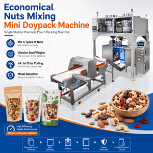 Mixed Nuts Premade Ziplock Stand up Packaging Packing Machine Economical Nuts Mixing <b>Mini</b> Machine Single Station Vibrati - Product Image 5