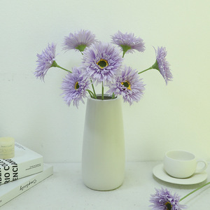 Fleur de Gerbera Artificielle Populaire en Soie, Branche Unique, Décoration Maison et Extérieur - Product Image 3