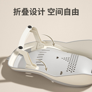 Support de bain pliable Crown QH8009 pour bébé, en forme de pomme, antidérapant, pour 0-12 mois, en matériau PPTPE - Product Image 2