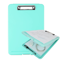 Portapapeles de Enfermera Personalizado A4, Portapapeles de Plástico con Almacenamiento, Portapapeles de Enfermería Abierto, Carpeta de Almacenamiento Plegable