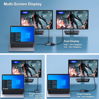 BENFEI USB C HUB 4 in 1 Adaptor Multiport dengan USB C ke HD MI VGA USB 3.0 dan Pengiriman Daya 60W