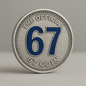 Medalla <span class=keywords><strong>de</strong></span> Plata Personalizada en Oferta, Diseño <span class=keywords><strong>de</strong></span> Meme 67, <span class=keywords><strong>Patrón</strong></span> Texturizado, Moneda Conmemorativa <span class=keywords><strong>de</strong></span> Recuerdo para Colección - Product Image 2