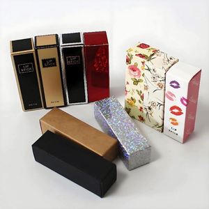 Factory Price Wholesale <b>Custom</b> Label Black Lip Gloss Packaging Box Cosmetic Boxes <b>Lipstick</b> with logo - Product Image 2