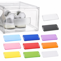 Plaque d'étiquetage personnalisée en acrylique transparente pour boîte à chaussures, étiquette vierge pour rangement de baskets, insert d'étiquetage pour organisateur de placard, impression personnalisée pour boîte de rangement