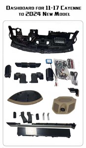 Nâng cấp 2024 mô hình mới ABS nhựa + da bao phủ bảng điều khiển cho Porsche Cayenne 2011 2017 Phụ Kiện Xe Hơi nội thất - Product Image 3