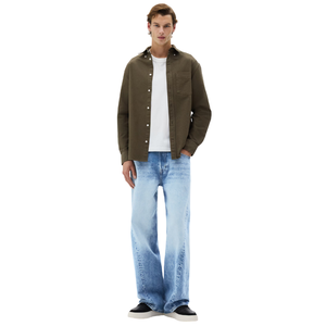 Camisa de Vestir de Manga Larga con Botones para Hombre, Corte Regular, Algodón, Estilo Clásico, Informal de Negocios, Antiarrugas, Transpirable, para Oficina - Product Image 5