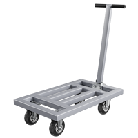 Carretilla Industrial Plegable de Acero con 4 Ruedas para Transporte de Mercancías, Uso en Almacenes, OEM Disponible, Construcción Duradera