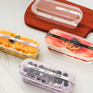 Boîtes d'emballage alimentaire rectangulaires jetables en plastique PET transparent en gros d'usine, boîtes en plastique pour la cuisson, boîte à dessert avec couvercle - Product Image 1