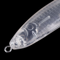 7.5CM 7.2G gros blanc eau douce Stickbait crayon leurre bricolage non peint en plastique dur leurre de pêche