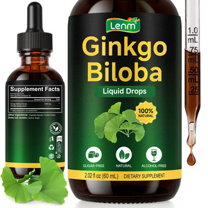 Suplementos Líquidos de <span class=keywords><strong>Ginkgo</strong></span> <span class=keywords><strong>Biloba</strong></span> Lenm, Extrato de Folha de <span class=keywords><strong>Ginkgo</strong></span> <span class=keywords><strong>Biloba</strong></span> 100% Natural e Orgânico para Suporte à Energia Cognitiva - Product Image 1