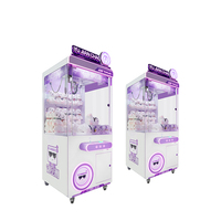 KEKU Machine à griffes pour enfants à monnayeur, personnalisable, pour mini peluches, avec accepteur de billets