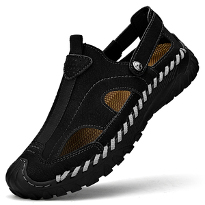 Custom LOGO Men's Summer Swimming Shoes Pure Hand Made Genuine Leather <strong>Closed</strong> Toe Outdoor <strong>Sandals</strong> for Men - Product Image 3