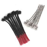 8-16 pollici 0.6cm 100% fatto a mano Afro crespo capelli umani Dreadlock estensione capelli umani uncinetto capelli treccia capelli
