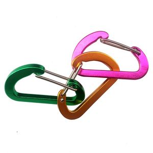 Custom Logo Mini Aluminum Carabiner <b>Clip</b> D Shaped Key Holder Spring Snap <b>Hook</b> for Outdoor Event Giveaways - Product Image 5