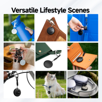 Lot de 4 traceurs GPS intelligents MiLi Dual System Global, localisateur Air Tag pour Apple et Android, rechercheur d'objets pour animaux de compagnie, chiens, portefeuilles, anti-perte
