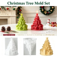 NEUHEIT 3D-Weihnachtsbaum-Silikonform für Kerzen, Einweg, Spülmaschinenfest, für Weihnachtsdekorationen