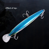 Umpan memancing ikan kecil, 10 warna, tenggelam keras 14/24/35G Trolling Air asin, memancing ikan Salmon, sungai, danau, grosir