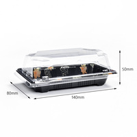 Sunzza – mini feuille d'or personnalisée en polystyrène, emballage à emporter, conteneur ps, plateau à sushi avec couvercle, vente en gros