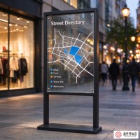 Balises directionnelles LED personnalisées, signalétique lumineuse multicolore pour centres commerciaux, hôpitaux, ensembles immobiliers et parcs industriels